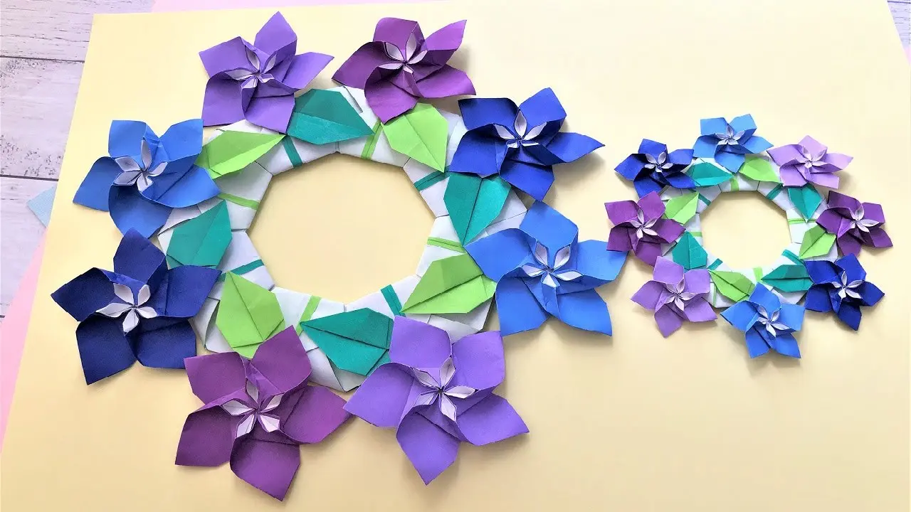 折り紙 桔梗の花 リース 折り方 Origami Chinese Bellflower Wreath Tutorial Niceno1 ナイス 折り紙 Niceno1 Origami クラフトチャンネル